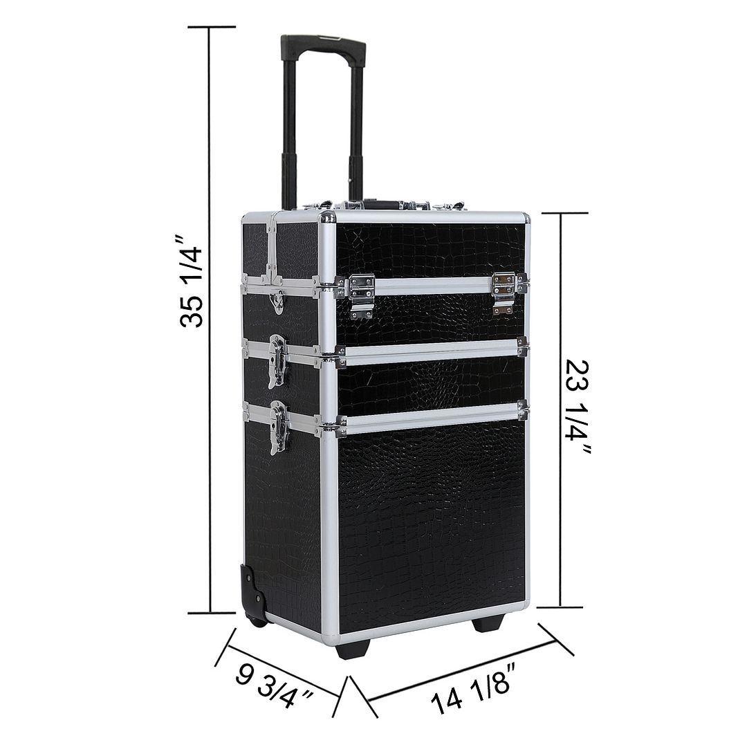 4 in 1 rolling makeup case